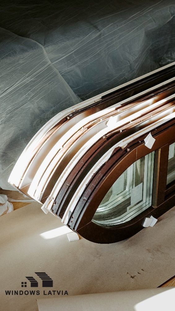 ECO 92 with Gothic arch fanlights wooden windows installation at Meza iela 4 - image 8