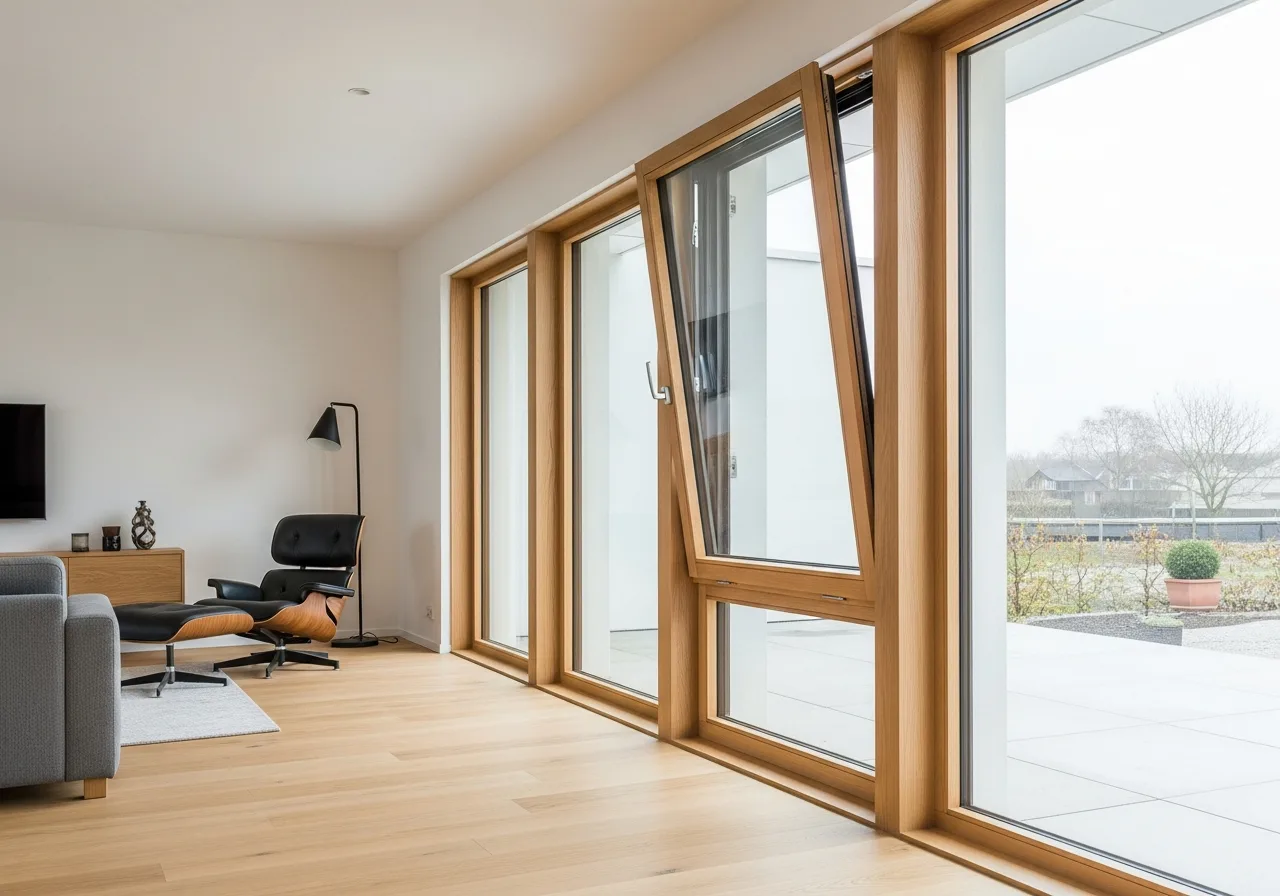 Сечение профиля ECO 92 с глубиной 92 мм для четверного остекления