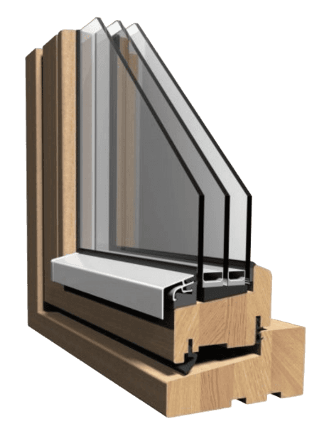 Сечение профиля Premium 115 мм для максимальной теплоизоляции