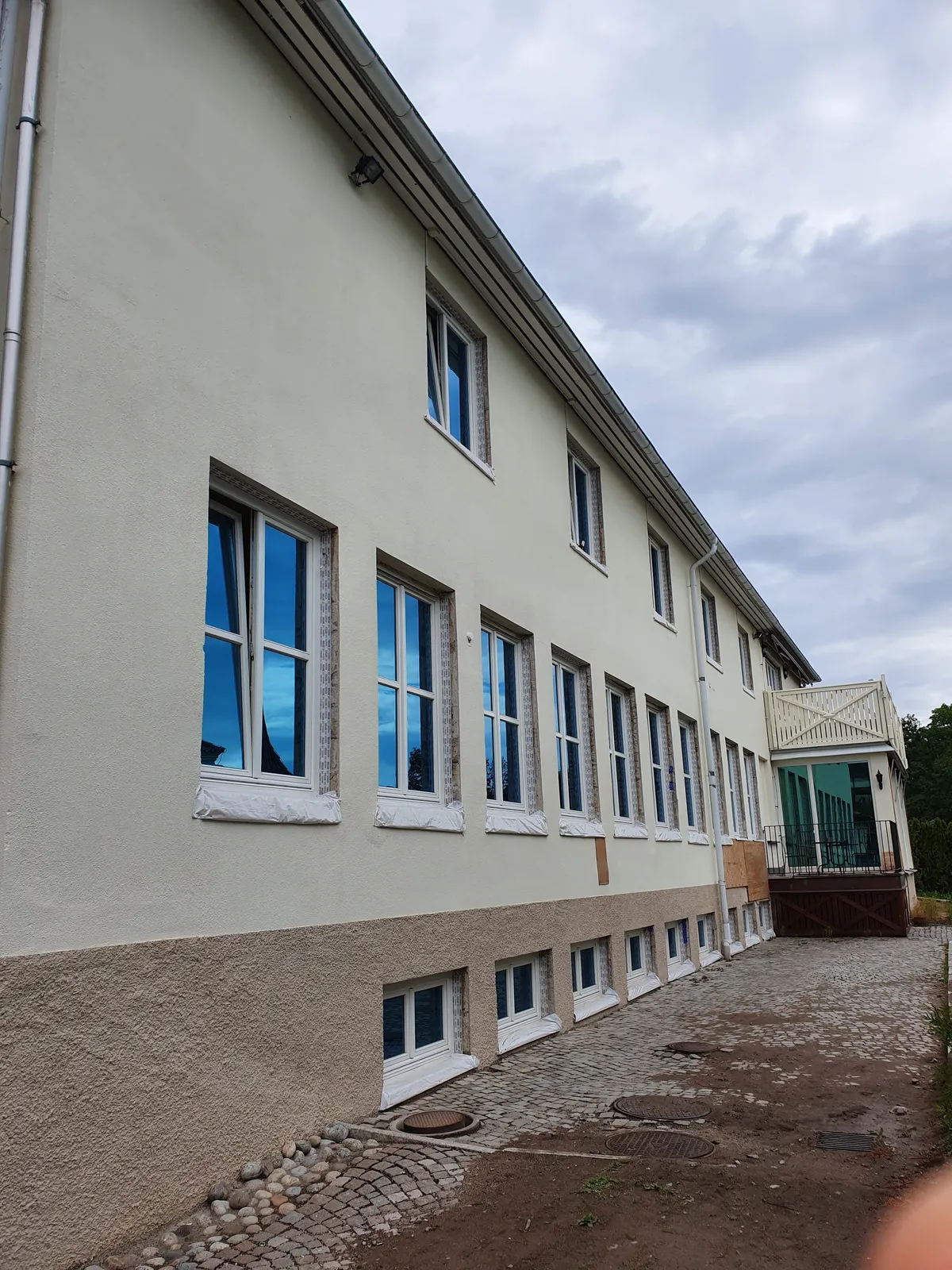 wooden windows installation at Lidingo, Sweden