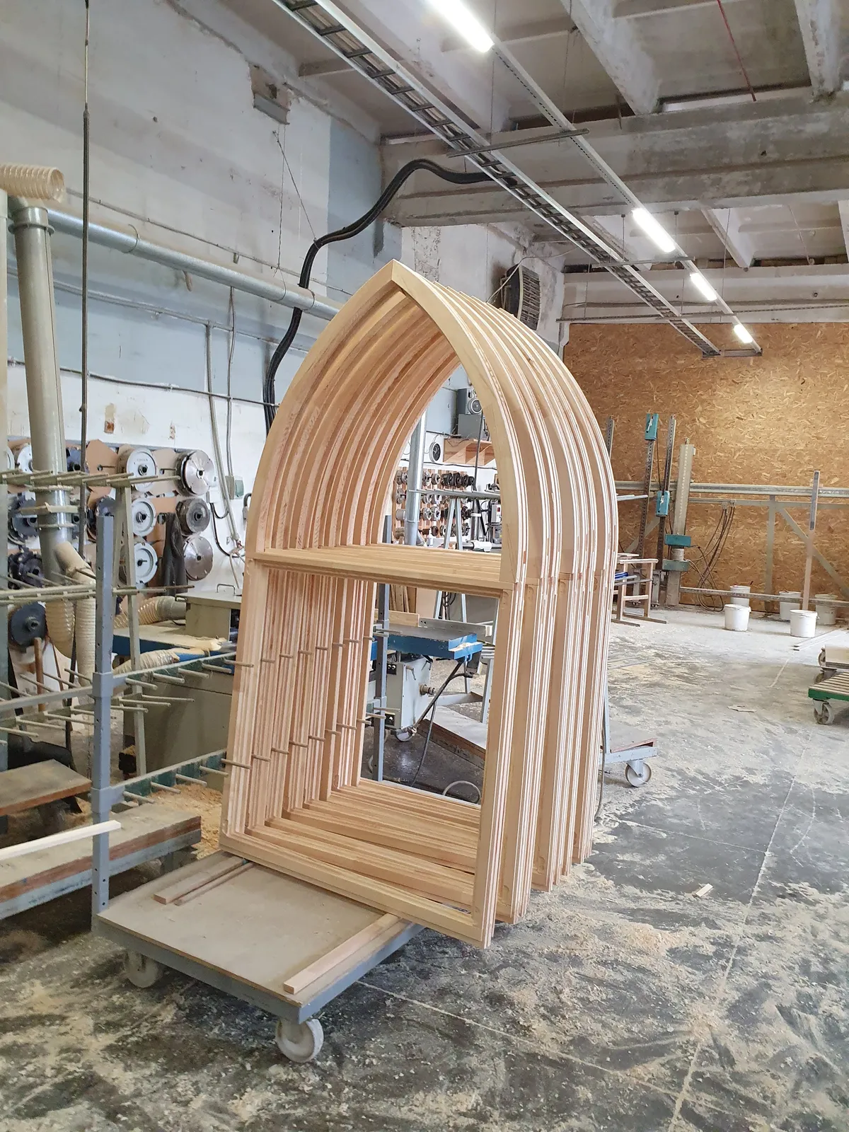 ECO 92 with Gothic arch fanlights wooden windows installation at Meza iela 4 - image 10