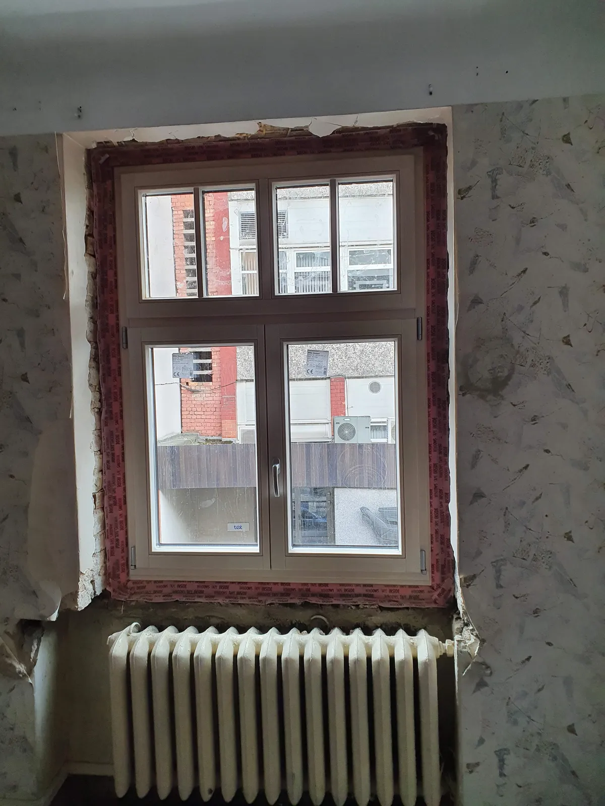 wooden windows installation at Perses iela, Riga