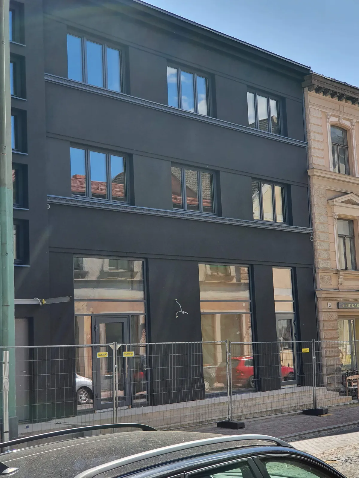 wooden windows installation at Rigas iela 19, Cesis