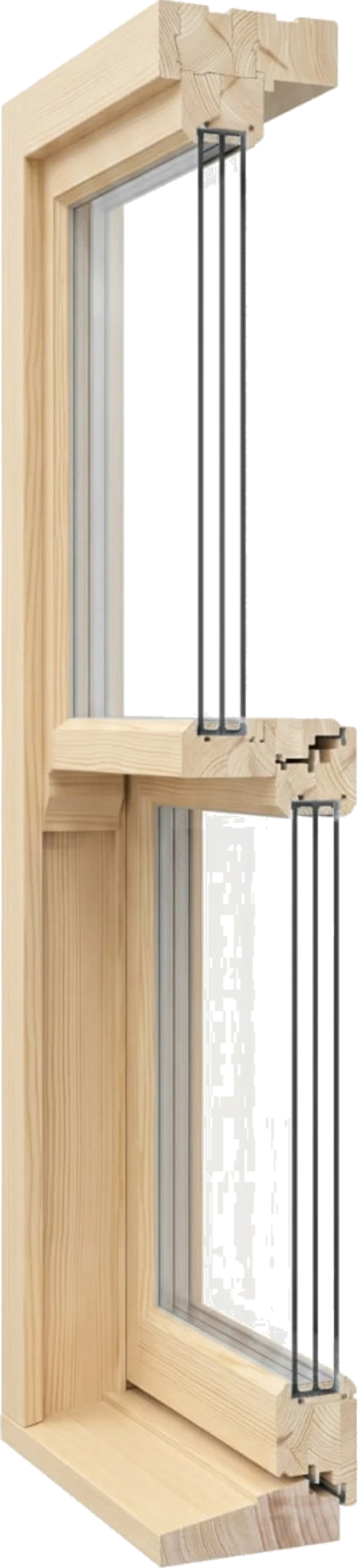 Holandes stila 68mm koka loga profila šķērsgriezums