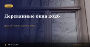 Деревянные окна 2026: цены, Uw, ALTUM и системы в Латвии