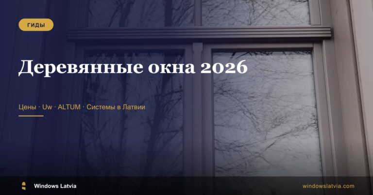 Деревянные окна 2026: цены, Uw, ALTUM и системы в Латвии