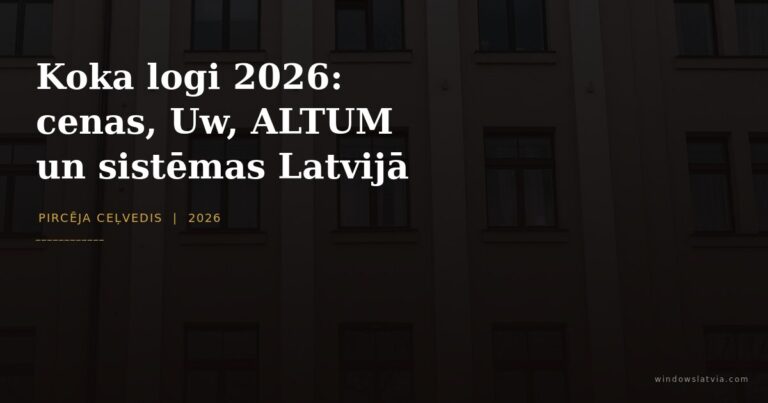Koka logi 2026: cenas, Uw, ALTUM un sistēmas Latvijā