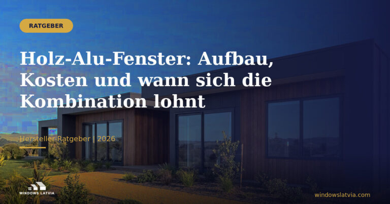 Holz-Alu-Fenster: Aufbau, Kosten und wann es sich lohnt