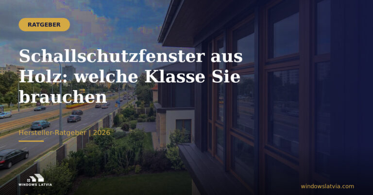 Schallschutzfenster aus Holz: welche Klasse Sie brauchen