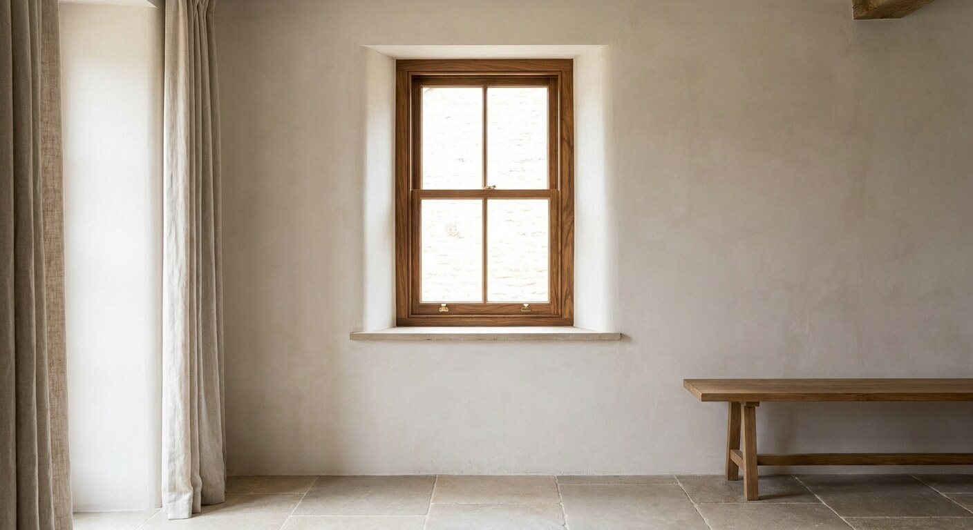 An original single-glazed sash: beautiful, draughty, and legally protected in many conservation areas.