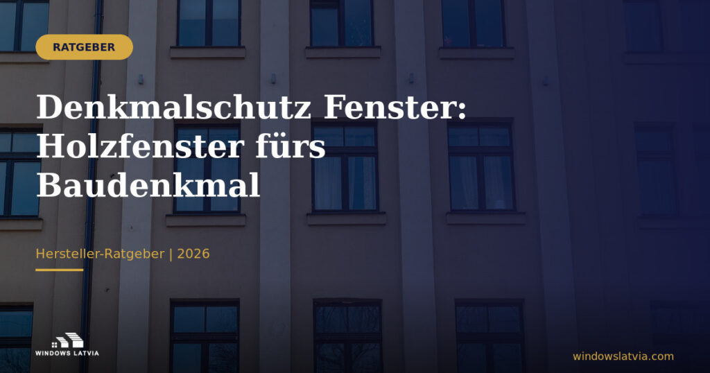Denkmalschutz Fenster: Holzfenster fürs Baudenkmal