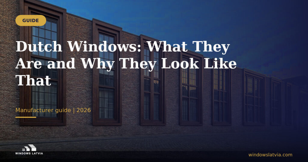 Dutch Windows: What They Are and Why They Look Like That