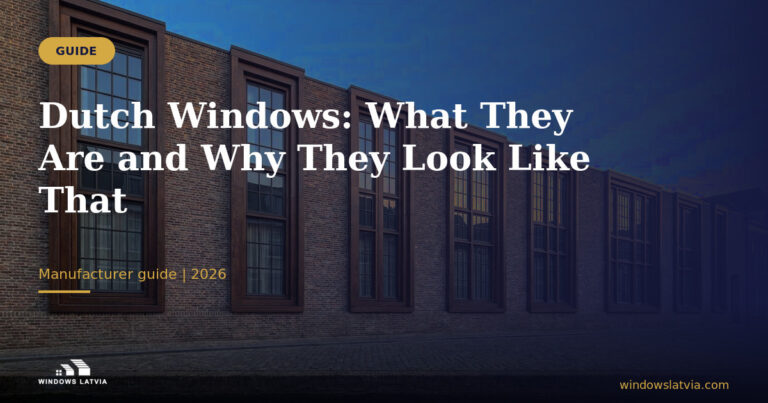 Dutch Windows: What They Are and Why They Look Like That