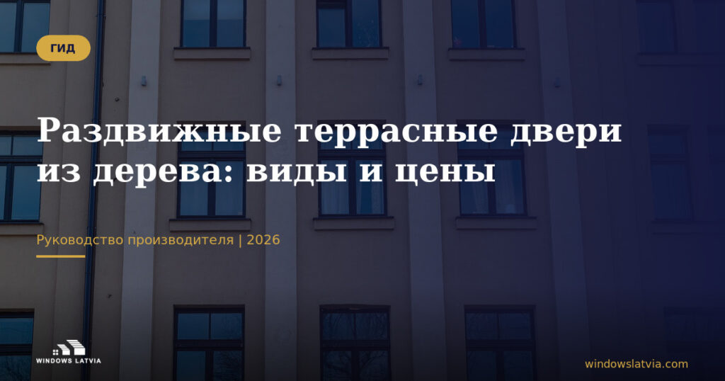 Раздвижные террасные двери из дерева: как выбрать систему для климата Латвии