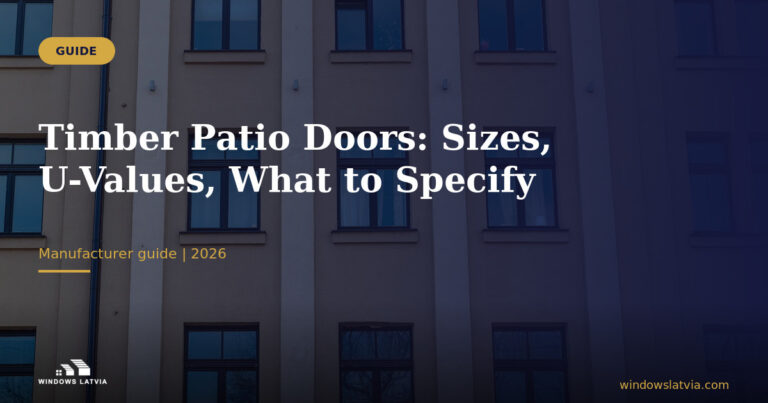 Timber Patio Doors: Sizes, U-Values, What to Specify