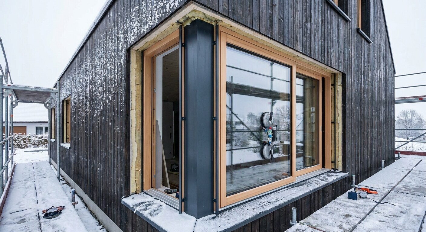 Gefertigt wird nach Aufmaß, der Einbau kann dann an einem trockenen Tag im Winter folgen.