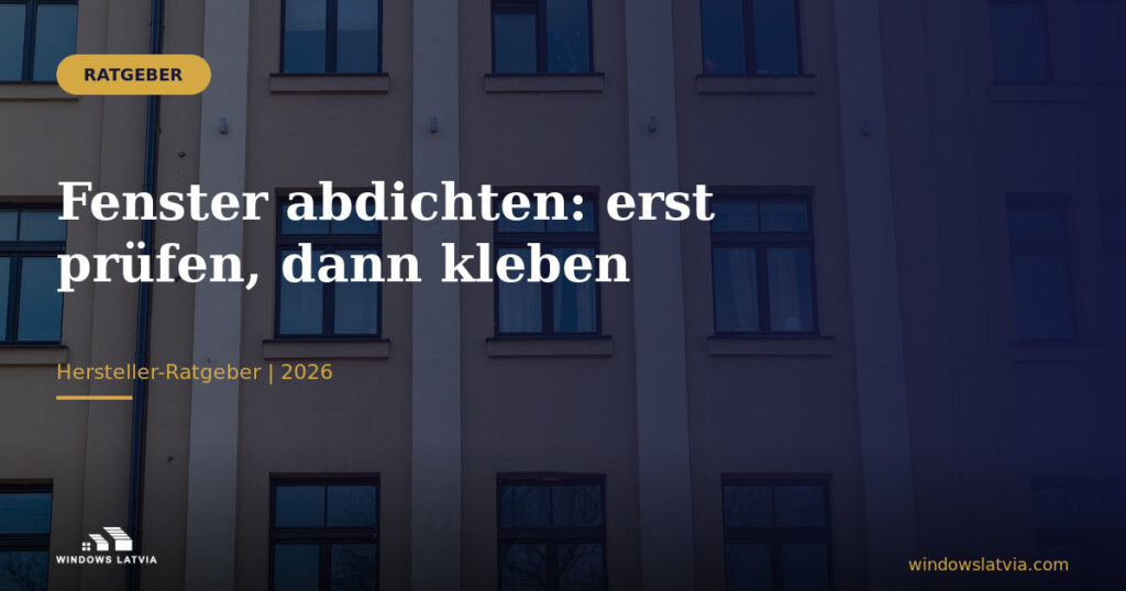 Fenster abdichten: erst prüfen, dann kleben