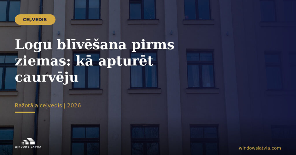 Logu blīvēšana pirms ziemas: kā apturēt caurvēju