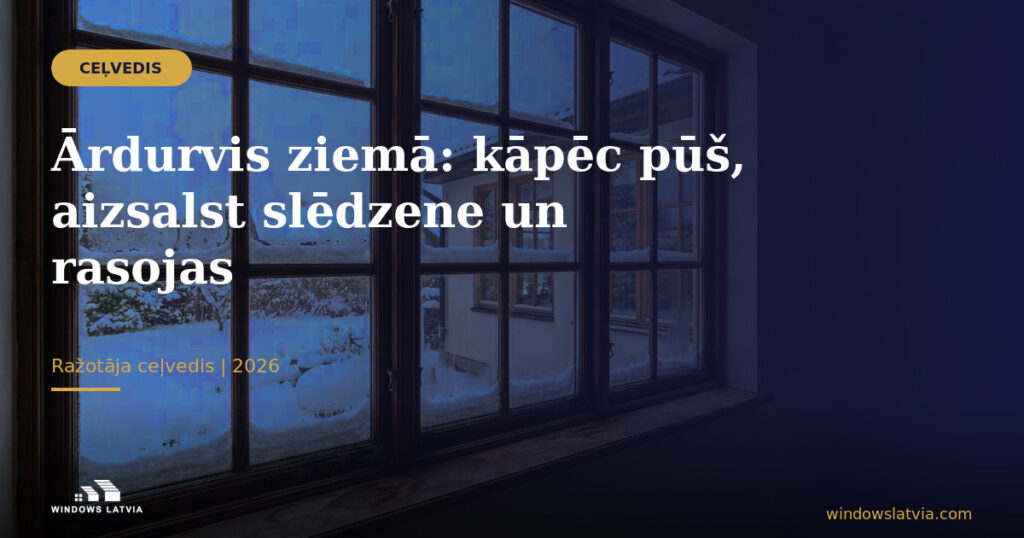 Ārdurvis ziemā: kāpēc pūš, aizsalst slēdzene un rasojas