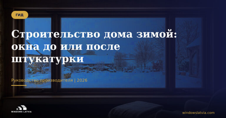 Строительство дома зимой: окна до или после штукатурки