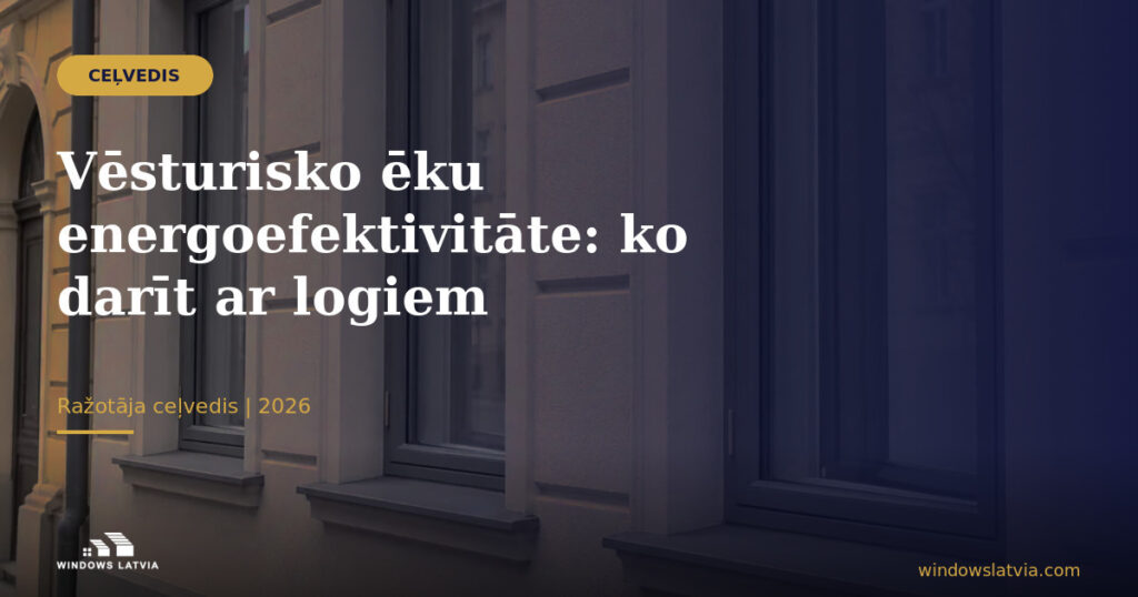 Vēsturisko ēku energoefektivitāte: ko darīt ar logiem